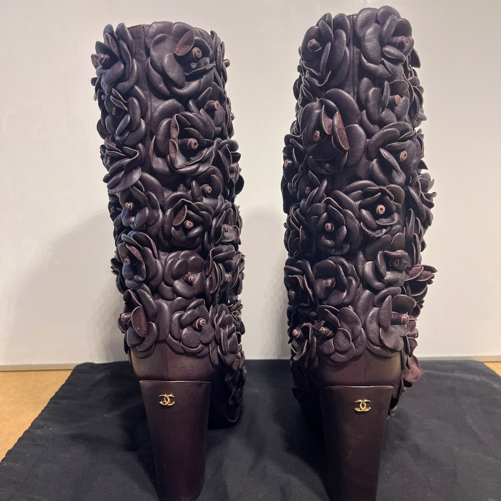 REDUCED Chanel Camellia Boots - Picture 3 of 12